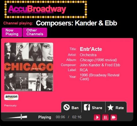 Stream Broadway show tunes for free - Chicago on the Cheap