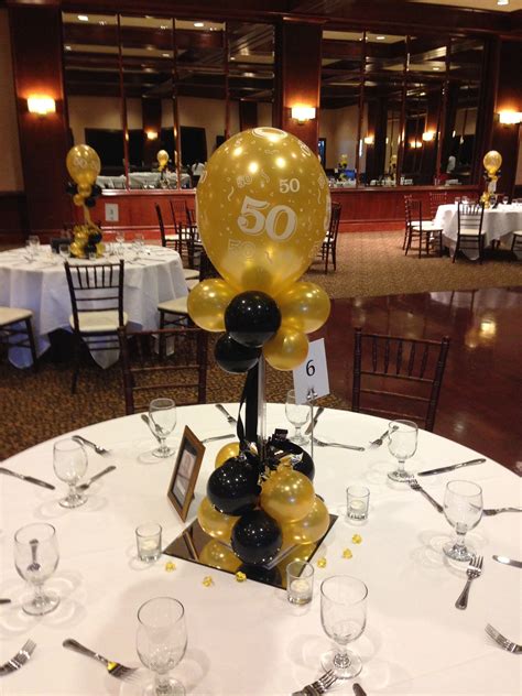 10 Black And Gold Centerpieces For Tables Awesome and also Gorgeous | 50th birthday party ...