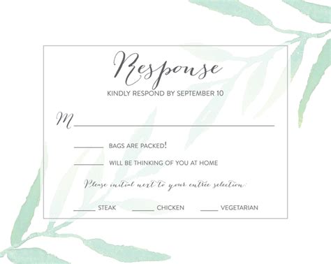 Wedding RSVP Wording Ideas