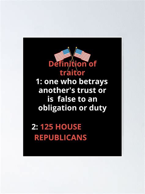 "DEFINITION OF TRAITOR" Poster for Sale by amospatterson | Redbubble