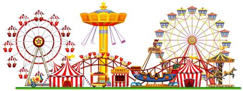 A Panorama of Fun Fair 294077 Vector Art at Vecteezy