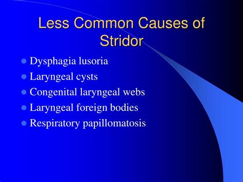 PPT - Differential Diagnosis: Infantile Stridor PowerPoint Presentation - ID:7093776