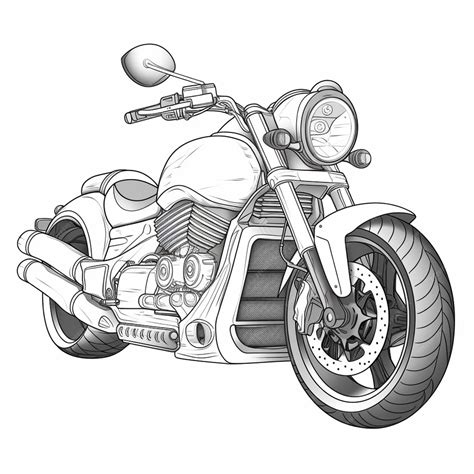 Premium AI Image | drawing of a motorcycle with a side view of the ...