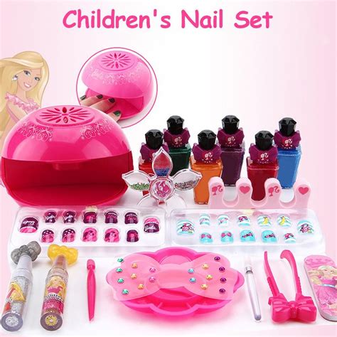 Wholesale Child Nail Set Kids Cosmetics Toy Fun Nail Set With 6 Nail ...