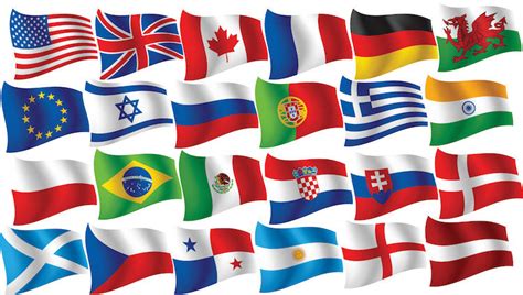 Country Flags Wall Decal Flag Sticker Peel and Stick Flags, a37 ...