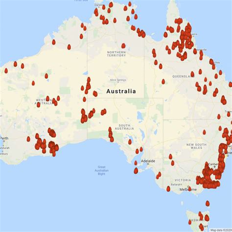 Australia Fires Map Today