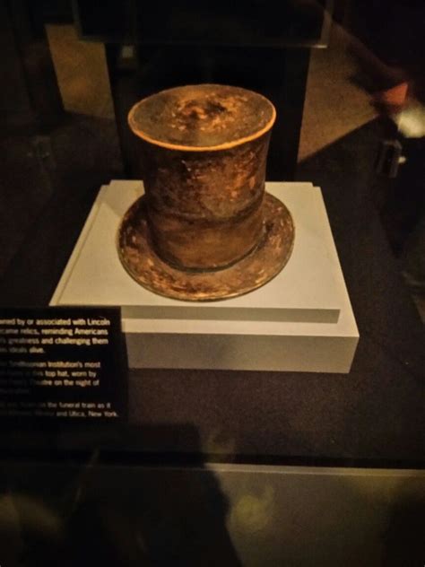 Smithsonian Museum of American History: Abraham Lincoln's hat he was wearing the day he was ...