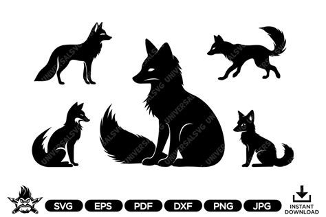 Fox SVG, Fox Silhouette SVG, Fox Clipart, Cut File for Cricut and ...