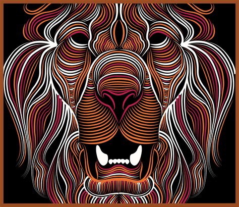 ArtStation - Lion in line art