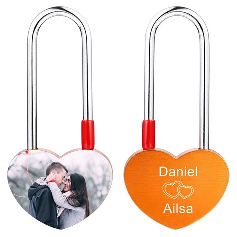 Personalized love lock engraved love lock custom names padlocks gifts ...