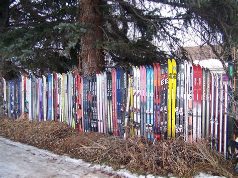 Ski fence in Bozeman,Mt - got to look for used skis. Love this idea. | Big sky country, Bozeman ...