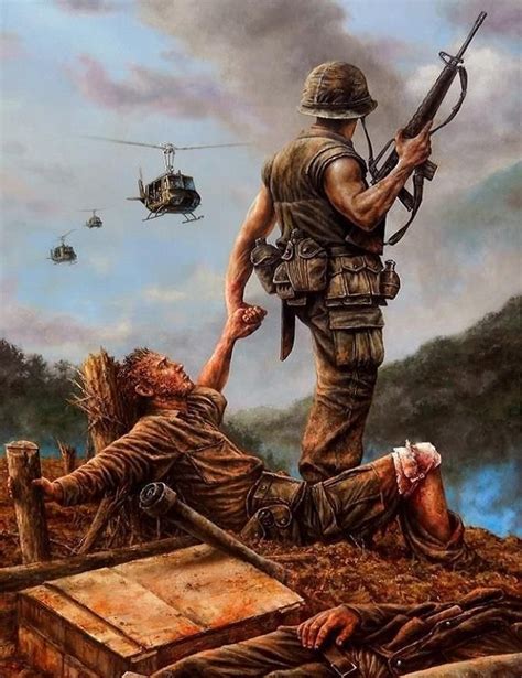 Vietnam War US Troops No Man Left Behind 8X10 Poster Painting Art Print 6094B | Collectibles ...