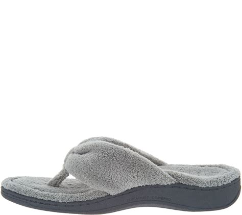 Vionic Terry Thong Slippers - Gracie - QVC.com