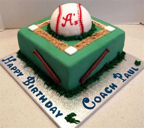 Baseball A's cake | Cake, Cake designs, Baseball cookies