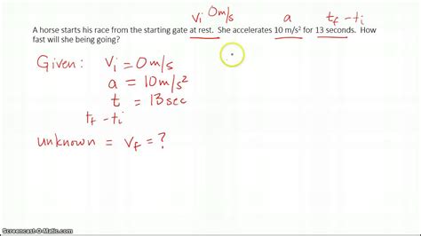 Examples Of Acceleration Problems