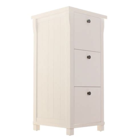 Practical and attractive extra home or office storage is provided by this three-drawer filing ...