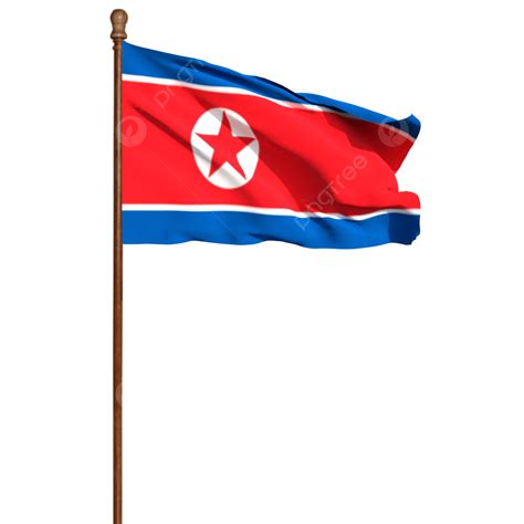 North Pole Clipart Hd PNG, North Korea Flag With Pole, North Korea Flag With Pole Png, North ...