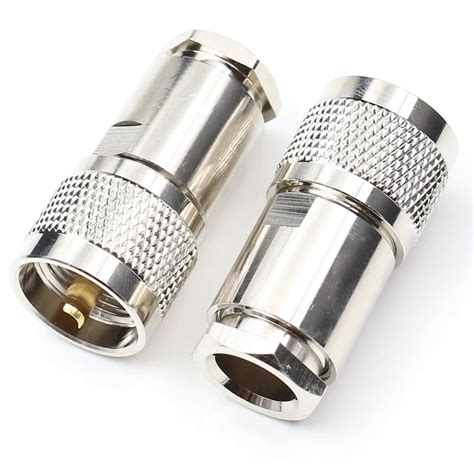 2PCS UHF Male PL259 Clamp RG8 RG165 RG214 LMR400 50 7 Cable RF Connector-in Connectors from ...