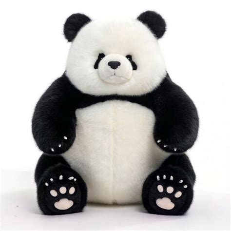 Realistic Panda Plush: Lifelike Panda Stuffed Animal in 14"/20" Sizes