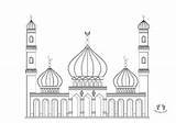Cami Boyama Sayfası  Mosque Coloring Çizimi Didiyom Tv sketch template