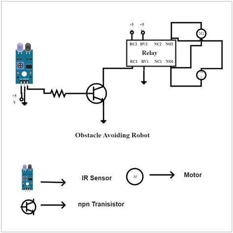 Obstacle Avoiding Robot Circuit | EdrawMax Template