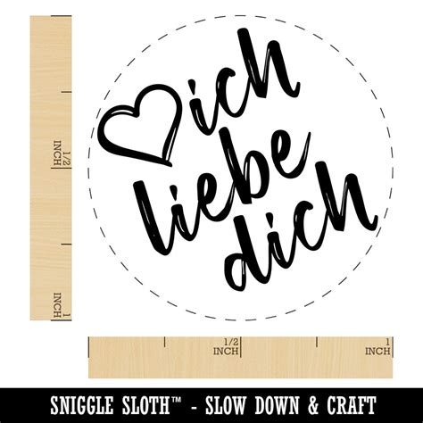 I Love You in German Ich Liebe Dich Heart Rubber Stamp for Stamping Crafting Planners | Michaels