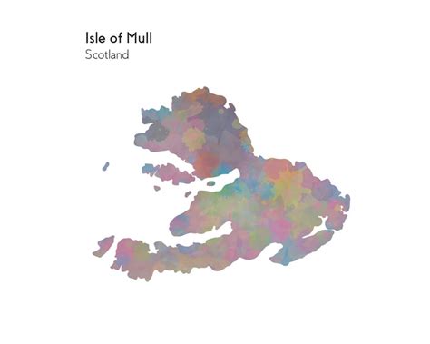 Isle of Mull Print Map Island Scotland Gift | Etsy