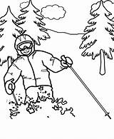 Alpine Skiing Winter Olympics Coloring Pages  winter sketch template