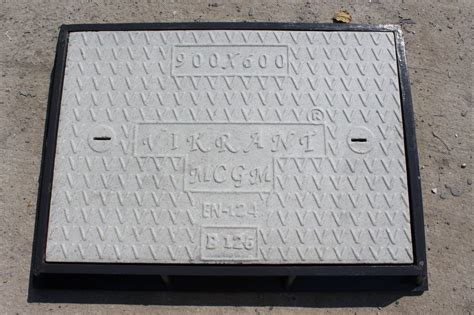 Grey Rectangular Concrete Manhole Cover, For Construction at Rs 750/piece in Mumbai