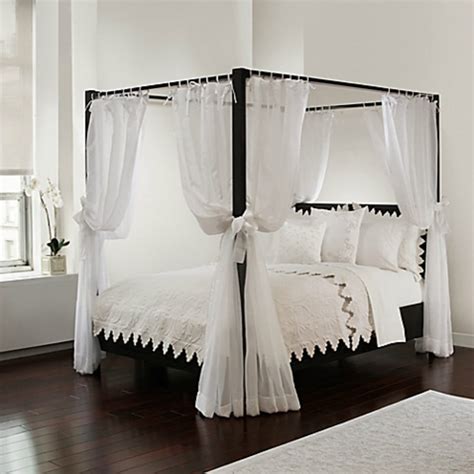 White Four-Poster Bed Canopy, by Royale Linens, Washable 8 Count - Walmart.com