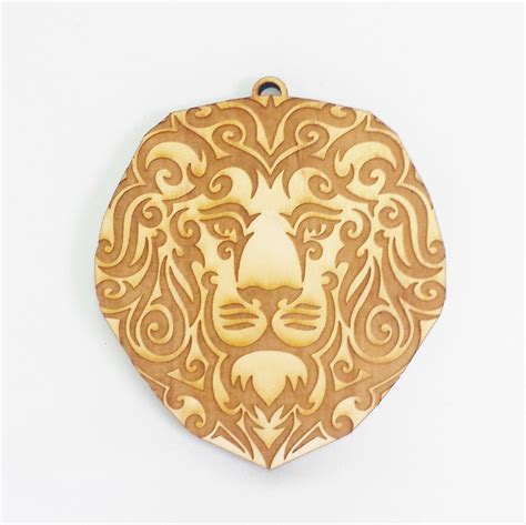 Lion Christmas Ornament Wooden Lion Wood Ornament