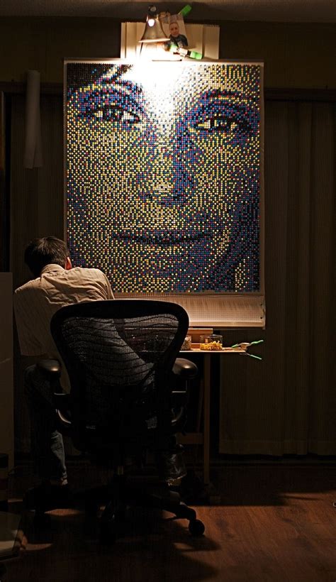 Massive Pushpin Portraits | Push pin art, Pin art, Bizarre art