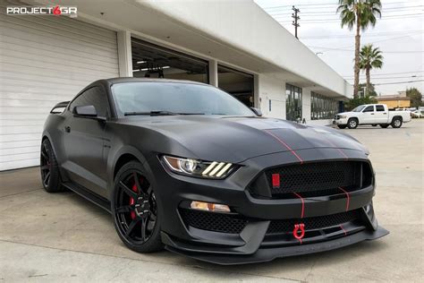 Project 6GR 7-SEVEN Gloss Black finish featuring a stunning Matte Black Shelby GT350R - Project 6GR