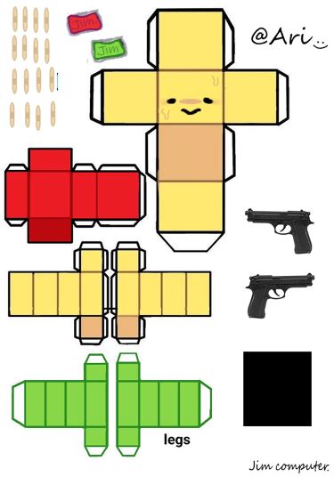 papercraft roblox Jim computer in 2024 | Paper doll template ...