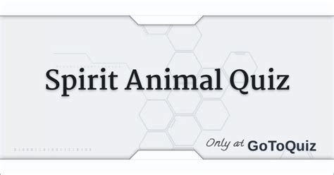 Spirit Animal Quiz