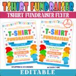 Editable T-Shirt Fundraising Flyer, School Church Community Fundraiser Flyer Template | Made By ...