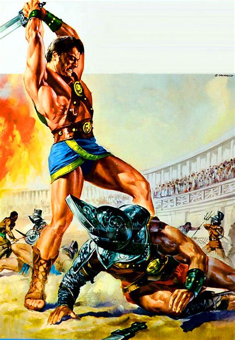 Gladiators battling in the Colosseum | Art history, War art, Gladiator