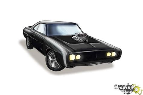 How to Draw a 1970 Dodge Charger from The Fast And The Furious - DrawingNow