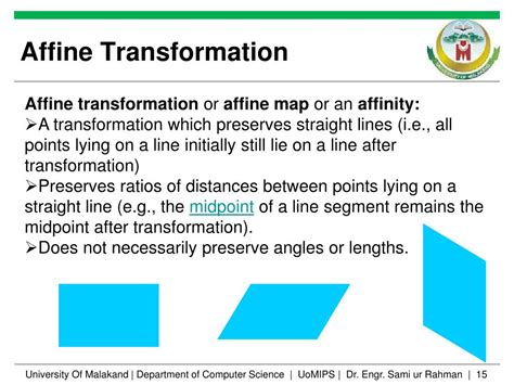 PPT - Digital Image Processing Lecture 9: Rotation, Scaling, Shear, Affine Transformation ...