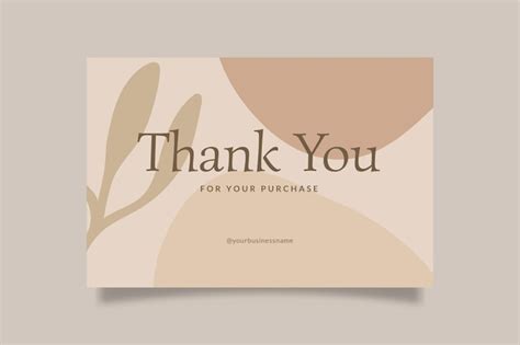 Premium Vector | Printable aesthetic thank you card template for small ...