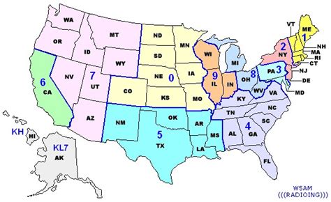 HamStart -- Amateur Radio (Ham Radio) Callsign Regions