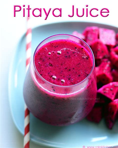 Dragon fruit juice recipe | Pitaya juice - Raks Kitchen