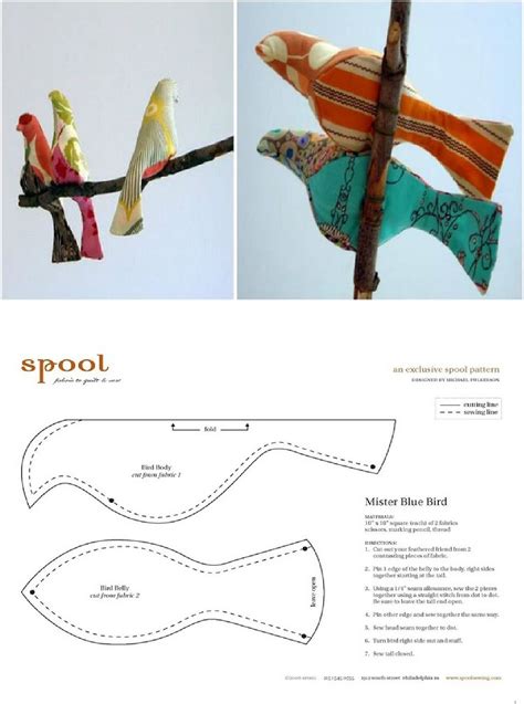 Printable Bird Sewing Pattern