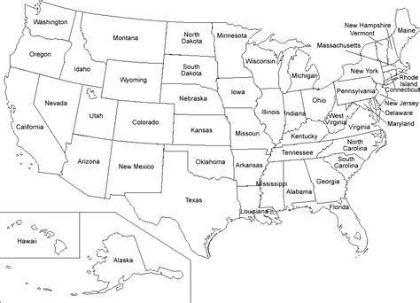 Printable Color United States Map