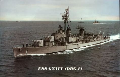 USS GYATT DDG-1 ~ Gearing class destroyer converted to guided missile destroyer £1.85 - PicClick UK