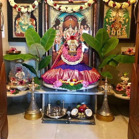 Pin by Megha Manjunath on Lakshmi Pooja Decoration | Housewarming ...