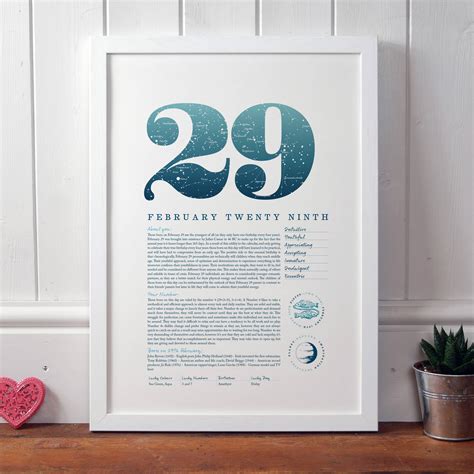 February 29th Birthday Print - Make it with Words