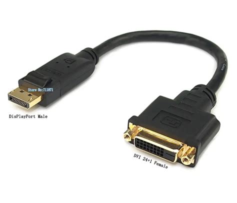 DisPlayPort to DVI Cable DP to DVI Line Displayport DP Male DVI Female Short Cable DisplayPort ...