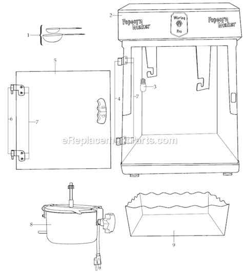 Waring WPM25 Popcorn Maker OEM Replacement Parts From eReplacementParts.com