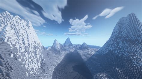 Snowy Mountain Landscape Minecraft Map